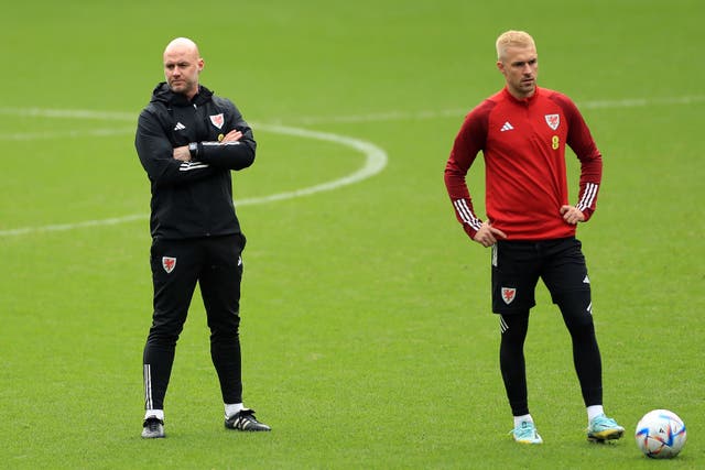 Wales manager Rob Page (left) says Aaron Ramsey (right) will continue his international career in to the 2024 European Championship qualifying campaign (Bradley Collyer/PA)