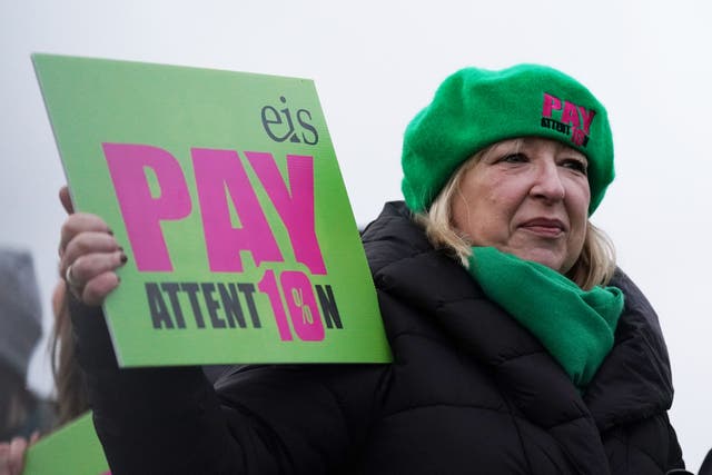 EIS general secretary Andrea Bradley, will address a rally in Edinburgh as teachers in the capital take strike action (Andrew Milligan/PA)