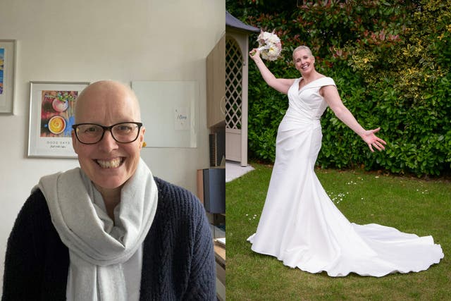Helen Bullen, who was diagnosed with cancer in 2021, but had recovered by the time of her wedding in 2022 (Collect/PA Real Life and Andy Newbold/PA Real Life)