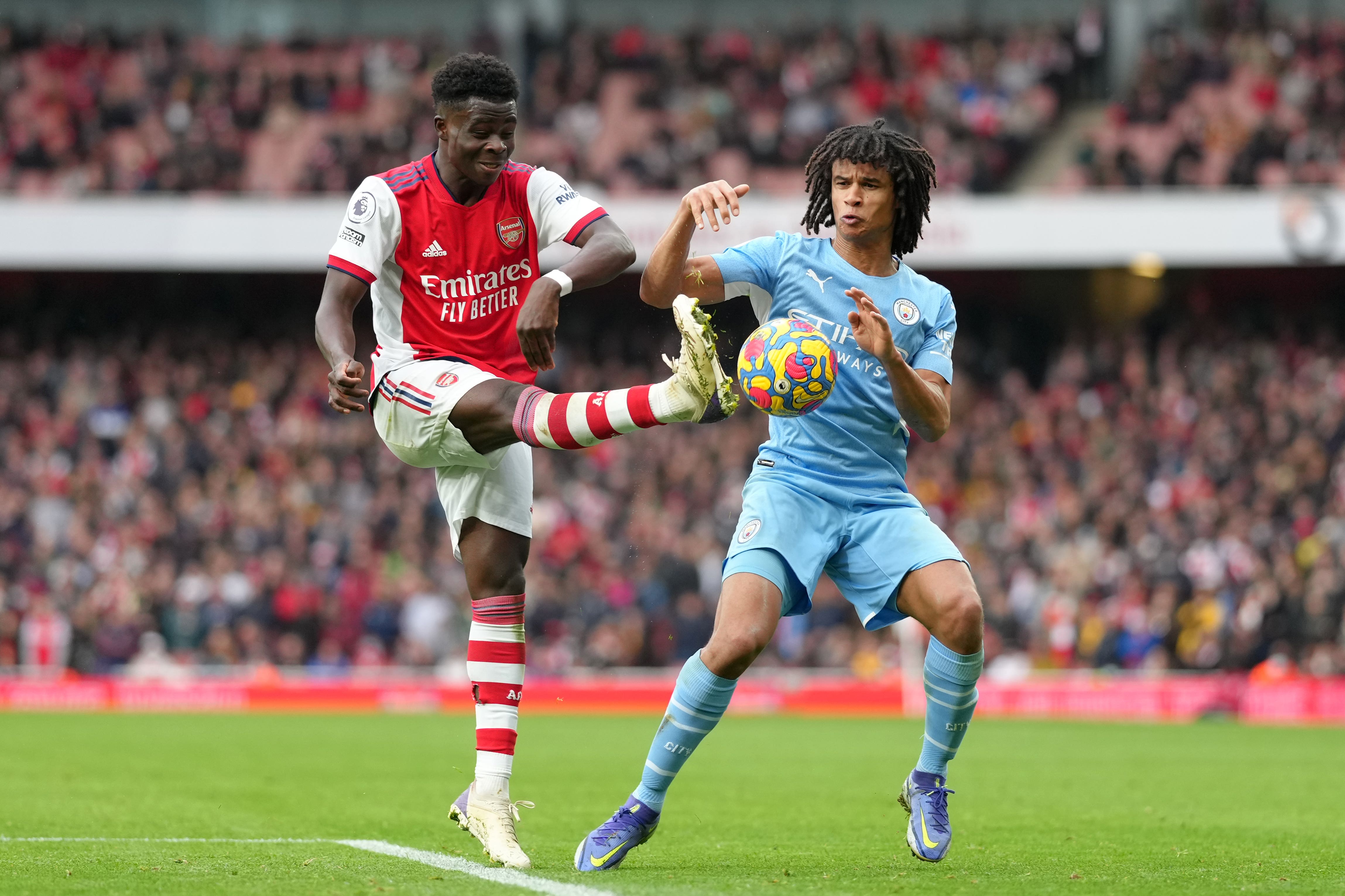 Bukayo Saka (left) and Nathan Ake could be facing each other again (PA)