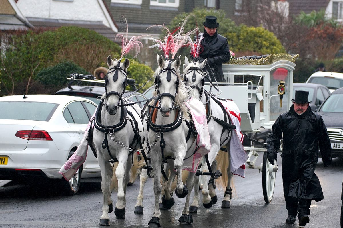 Mourners gather for funeral of Christmas Eve pub shooting victim Elle Edwards