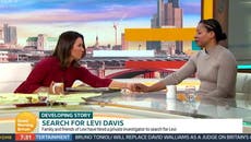 Susanna Reid comforts mother of missing X Factor star Levi Davis on GMB