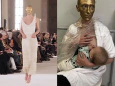 Model shares photo of herself breastfeeding backstage at Schiaparelli fashion show: ‘Only thing that matters’