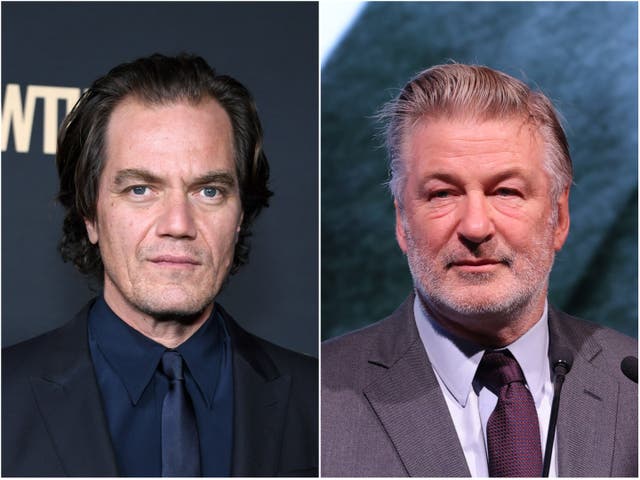 <p>Michael Shannon (left) and Alec Baldwin</p>