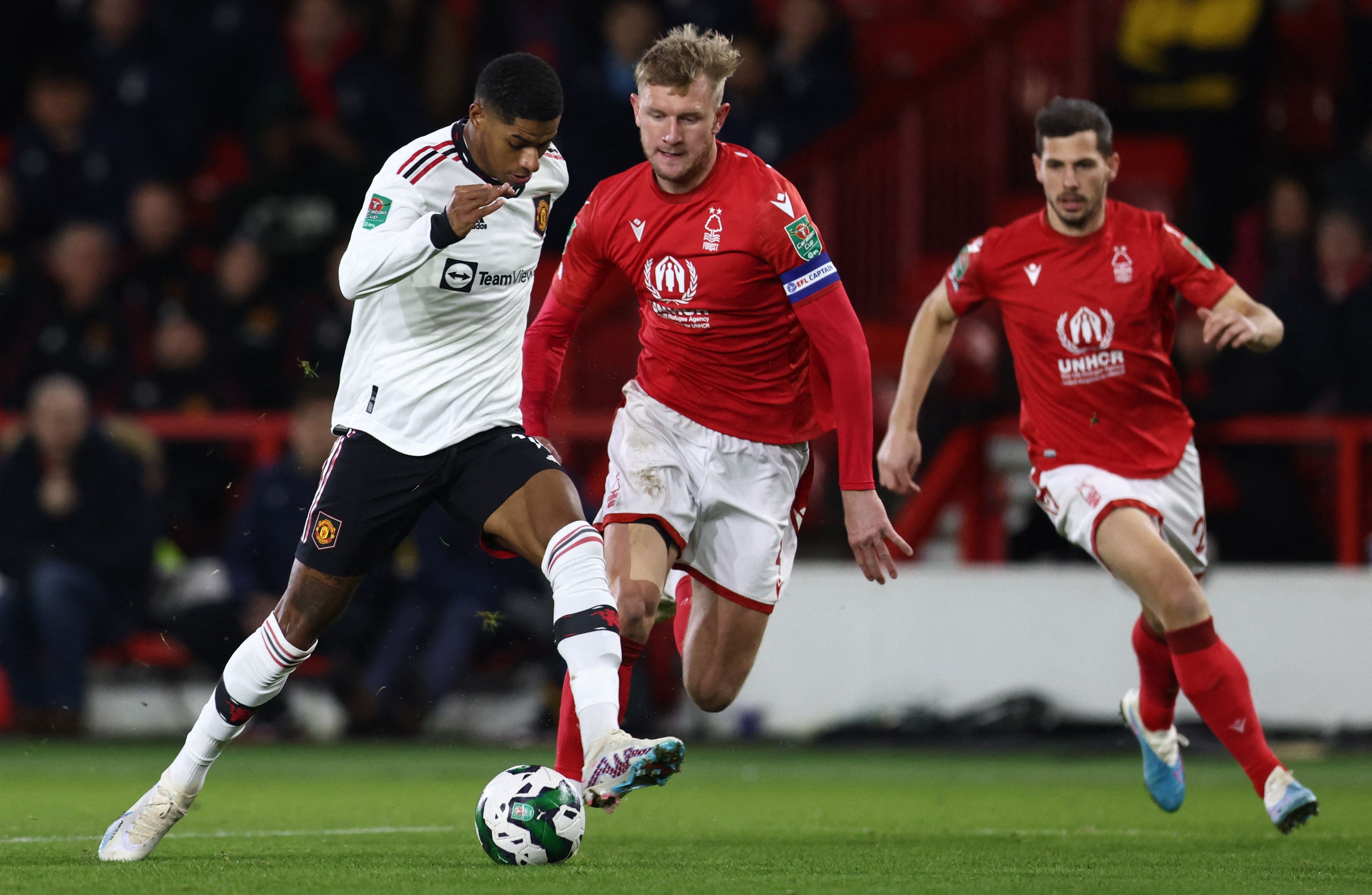 Rashford marauded through the Forest defence for his side’s opening goal