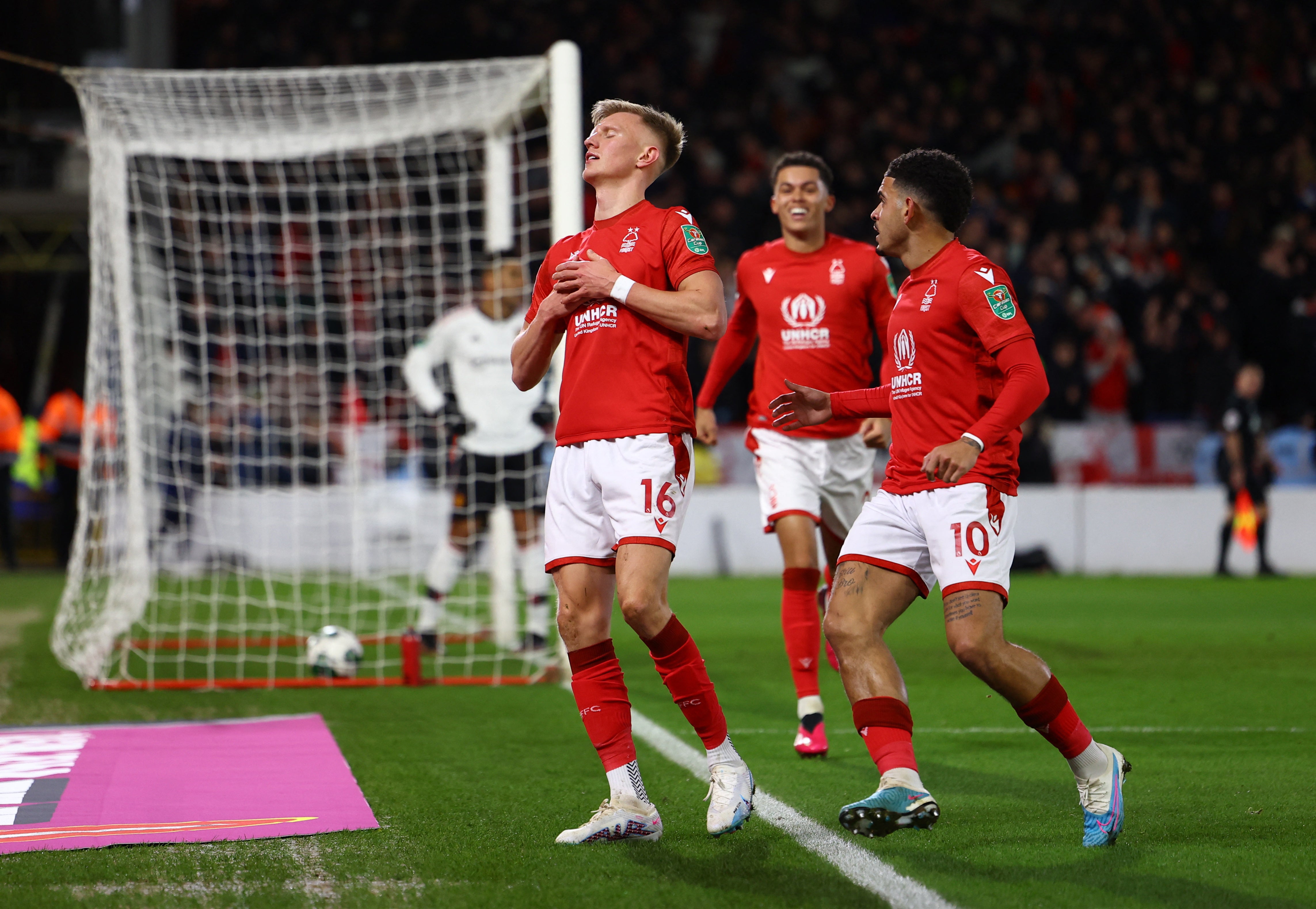 Sam Surridge’s first-half goal was disallowed for Forest but it was a long night for them