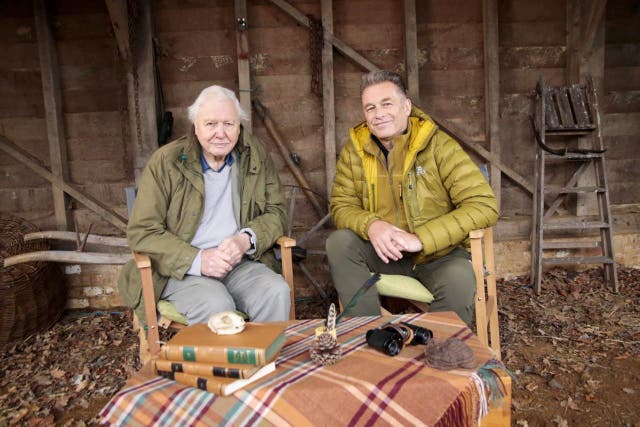 Sir David Attenborough and Chris Packham discussed the natural world on Winterwatch (BBC/PA)
