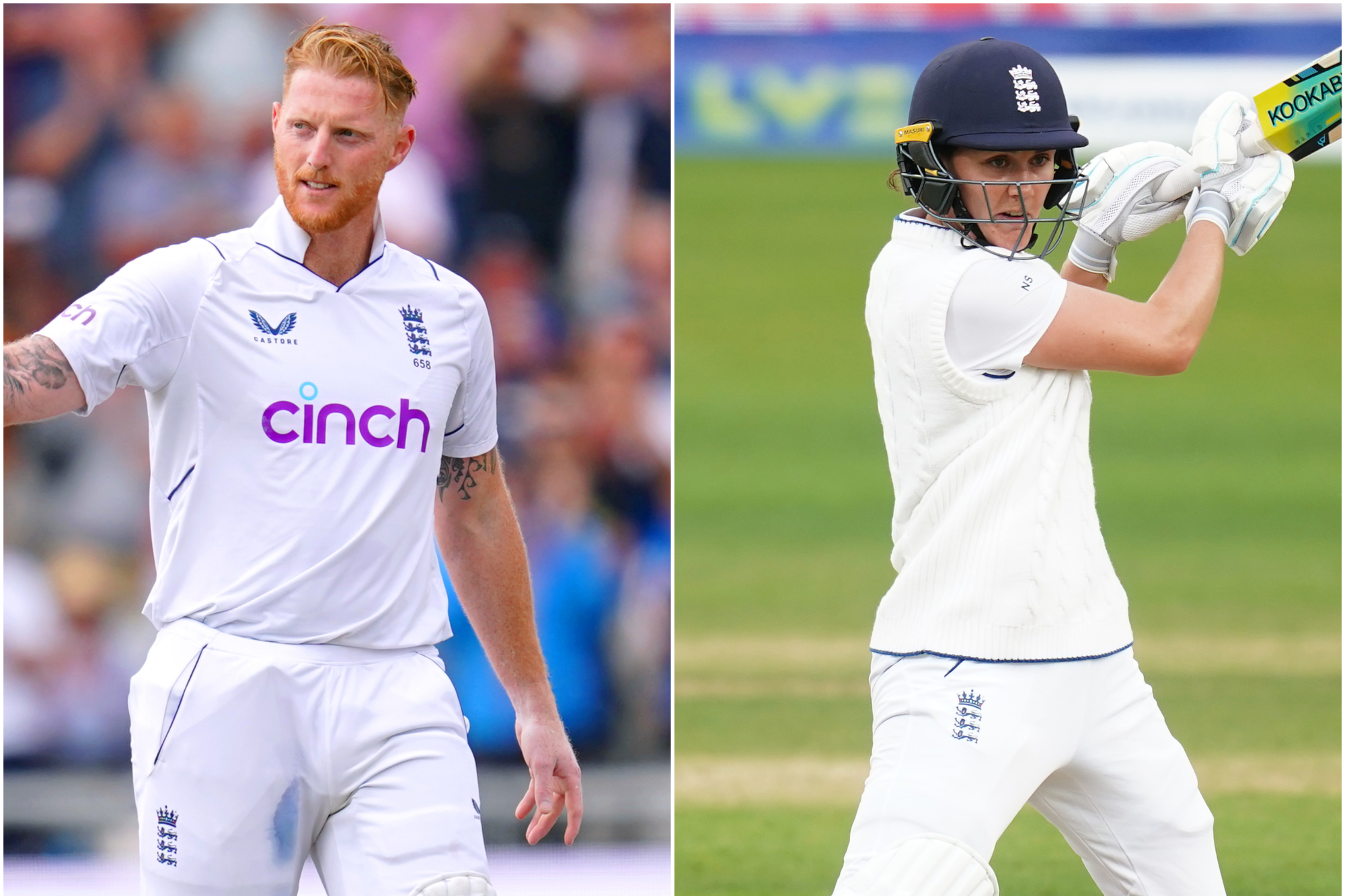 England stars Ben Stokes and Nat Sciver have been handed awards (PA)