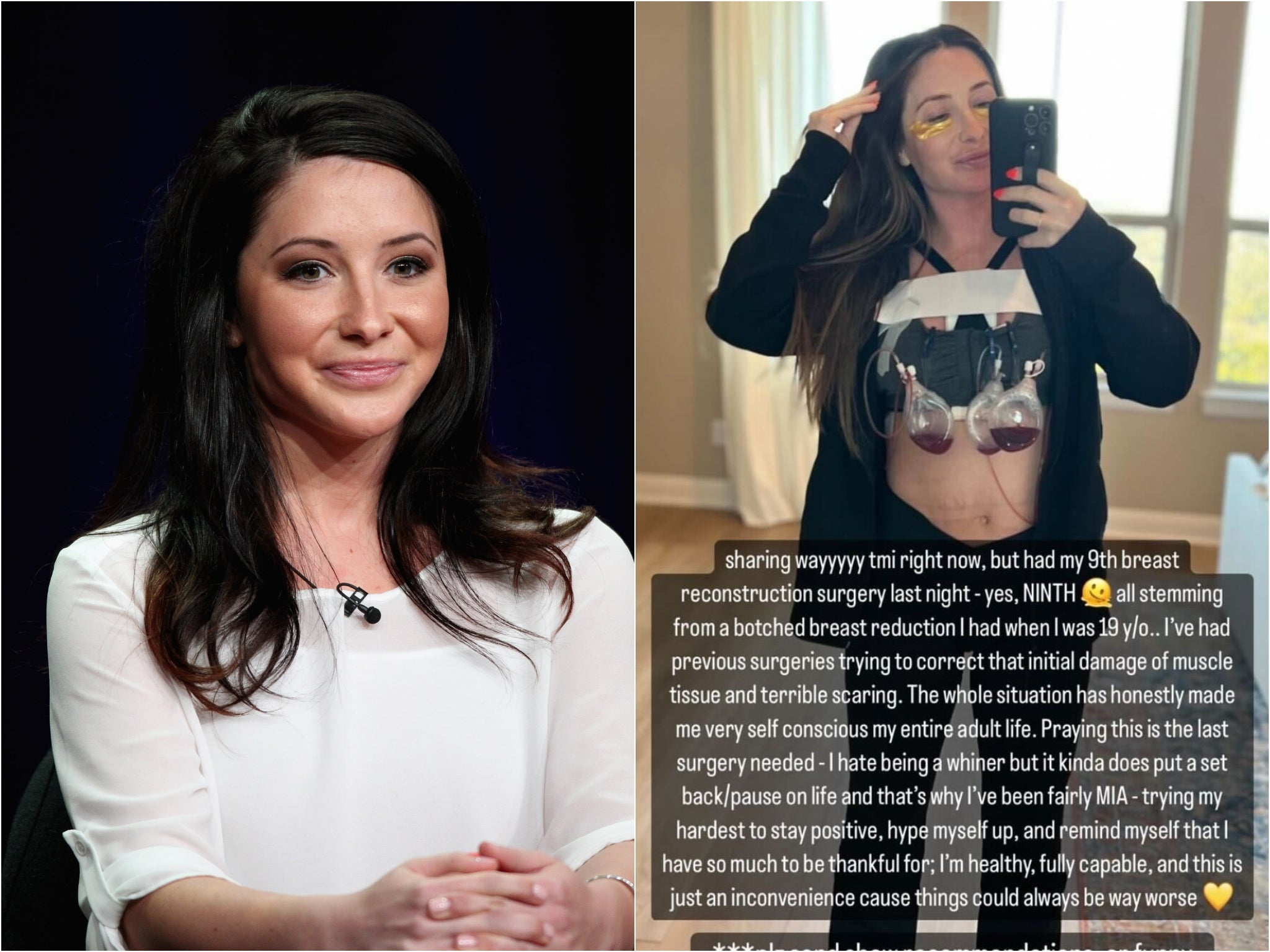 Bristol Palin reveals she has had nine breast reconstruction surgeries Praying this is the last The Independent