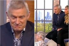 Jeremy Vine snorts with laughter as disapproving Ann Widdecombe shakes head at Tory party jibe