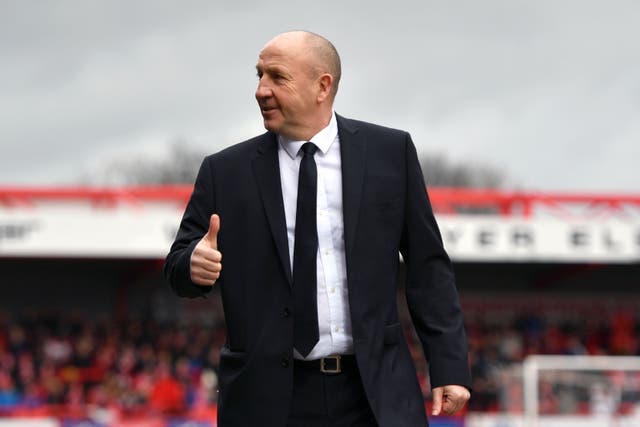 John Coleman’s Accrington host Leeds on at lunchtime on Saturday (Anthony Devlin/PA)