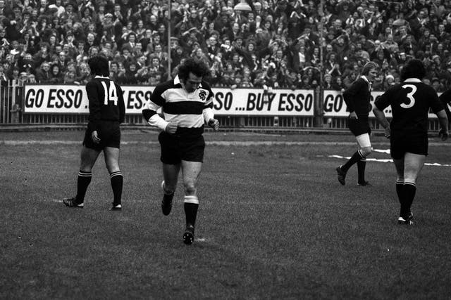 Sir Gareth Edwards scored what is regarded as rugby union’s greatest try for the Barbarians against New Zealand (PA)