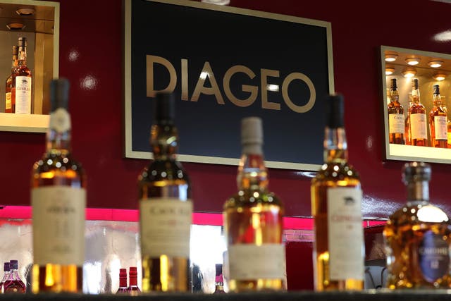 Diageo said sales growth in Europe was driven by increased prices of its spirits and rolling out more premium brands over the year (Andrew Milligan/PA)