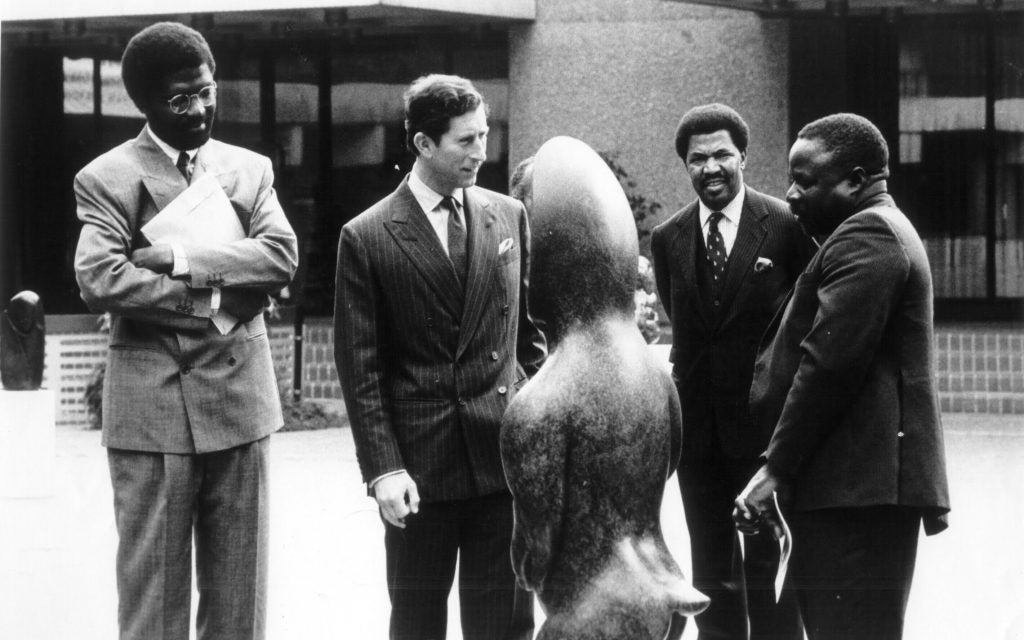 Prince Charles visiting the Africa Centre in 1988
