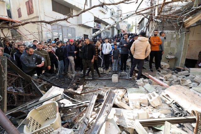 <p>The aftermath of the attack in Jenin on Thursday </p>