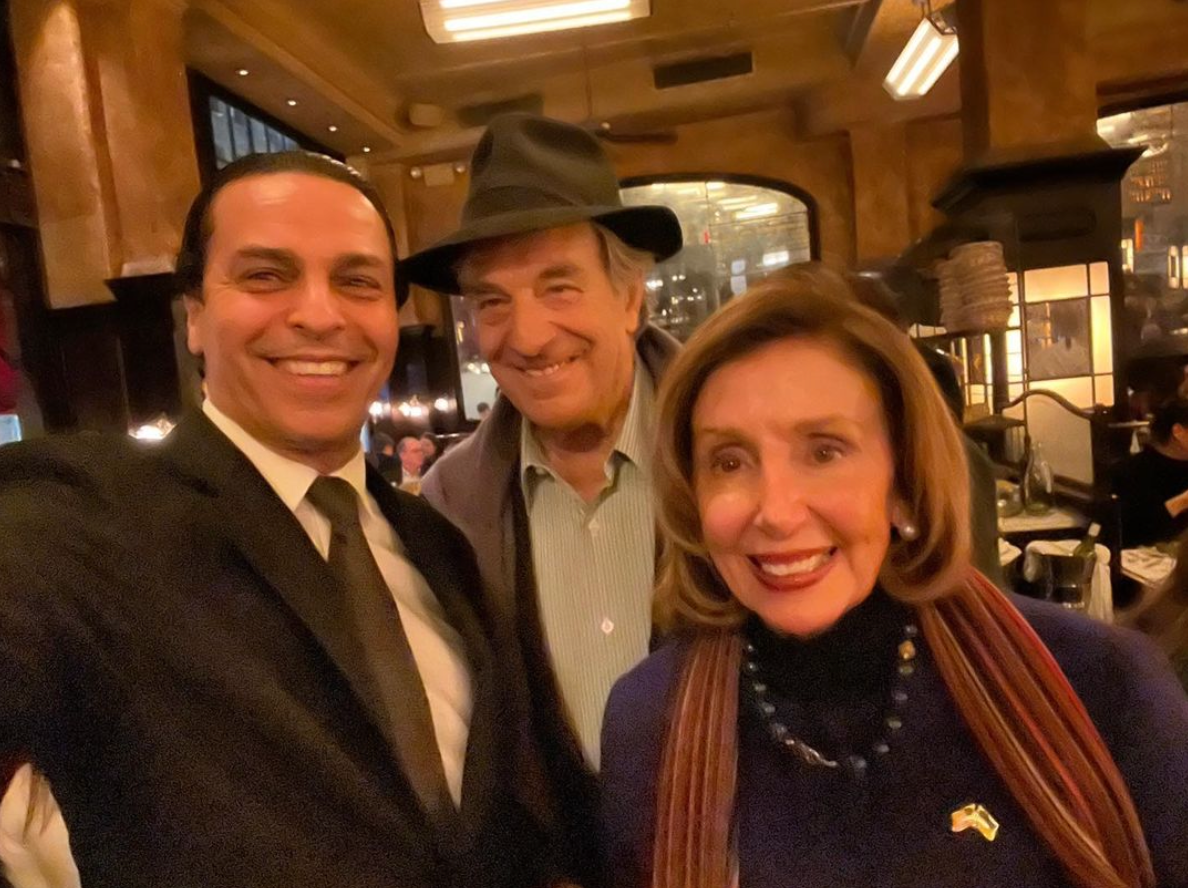 Paul and Nancy Pelosi enjoying a night out at NYC restaurant Balthazar in January. She says her husband is still recovering from the attack