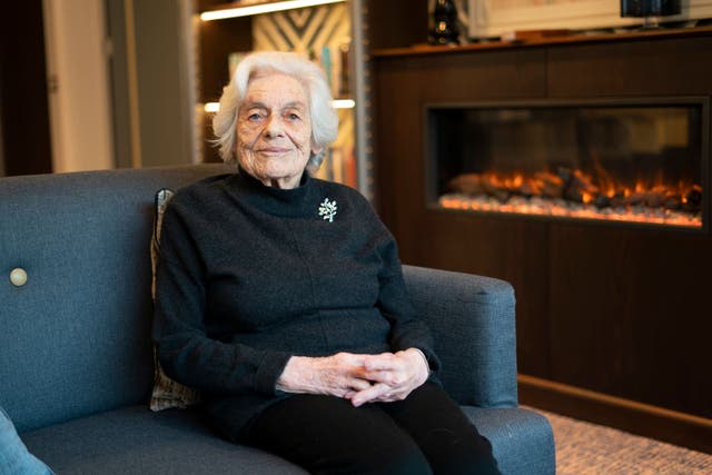 Holocaust survivor Vera Schaufeld at her home in north London, ahead of Holocaust Memorial Day (Kirsty O’Connor/PA)