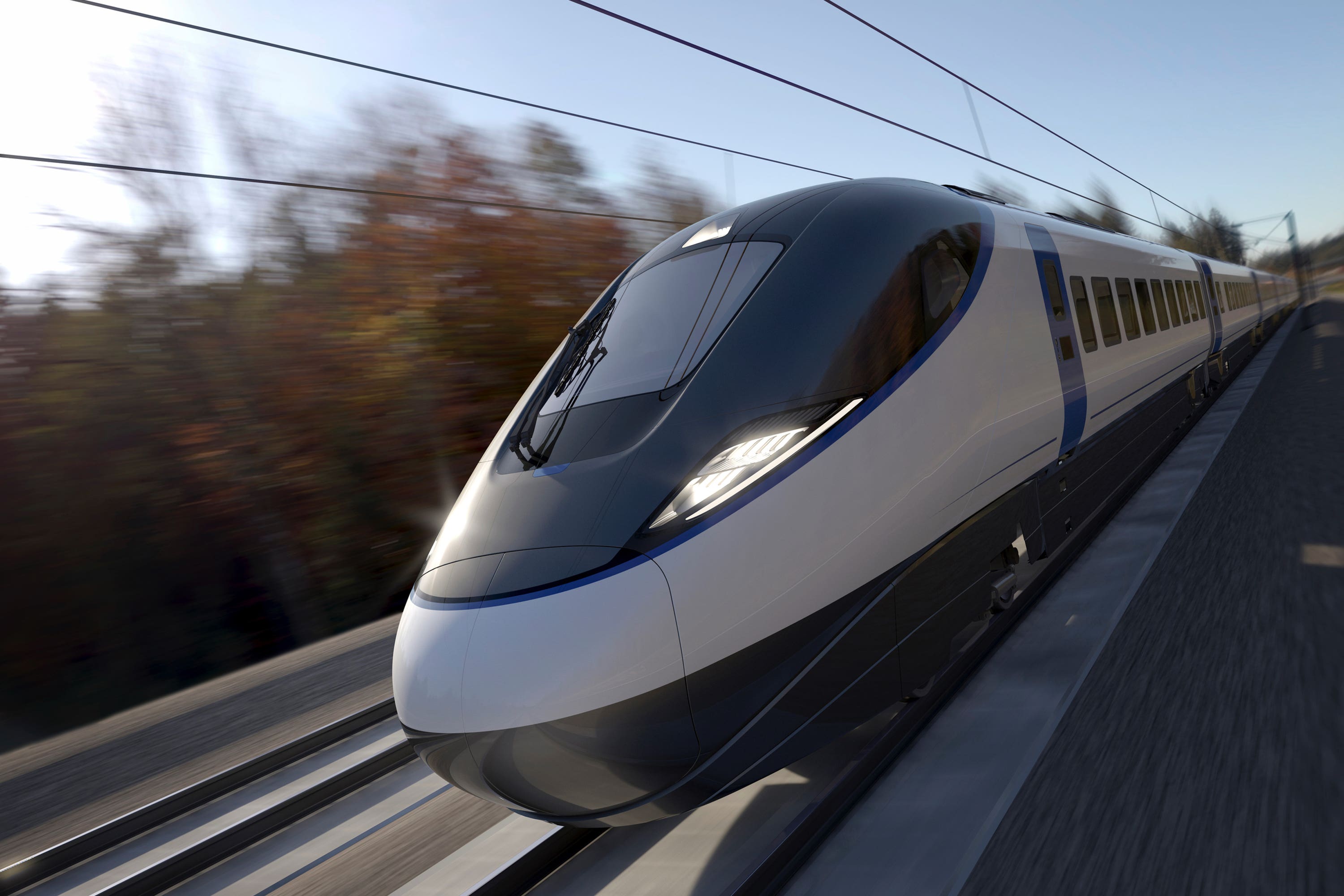 An early representation of what HS2 trains could look like