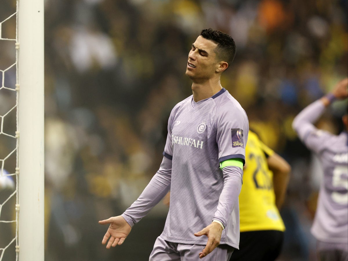 Cristiano Ronaldo taunted by ‘Messi’ chants after new low in Saudi Arabia