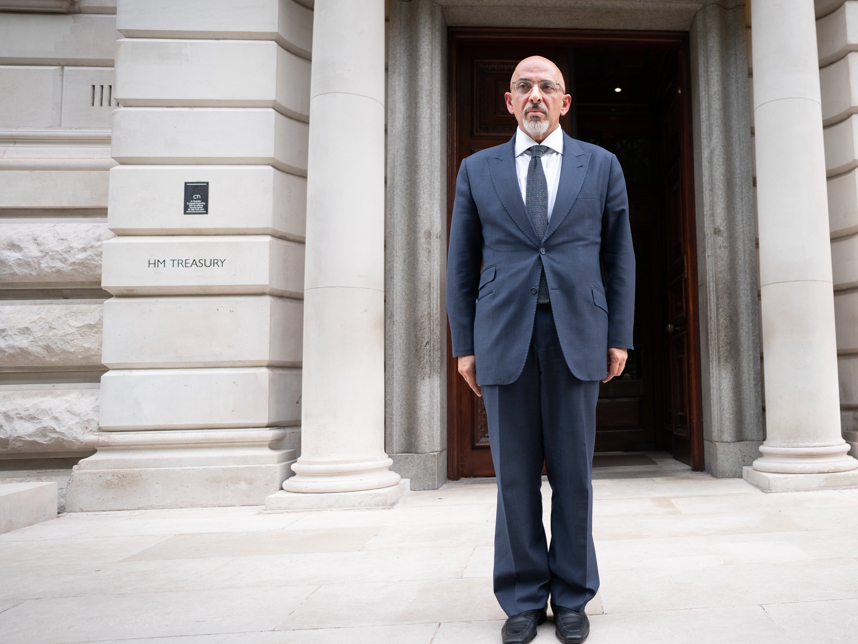 Zahawi outside HM Treasury last year after being appointed chancellor by Boris Johnson