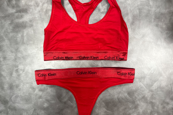 Calvin Klein bralette and thong set best red lingerie sets