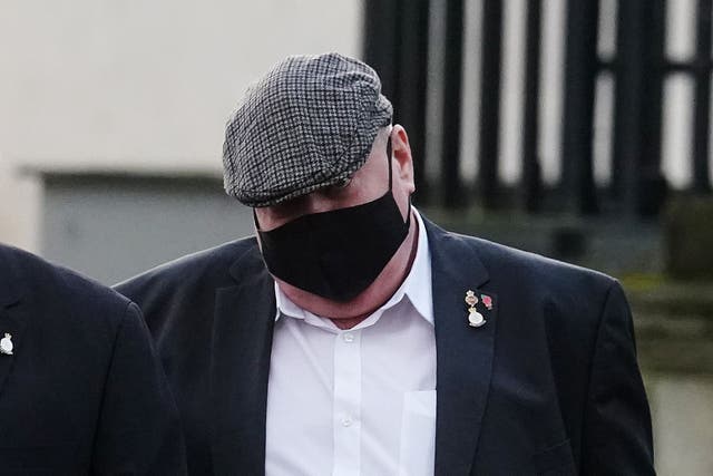 Former Grenadier Guardsman David Holden, arrives at Laganside Courts, Belfast, for a sentence hearing (Brian Lawless/PA)