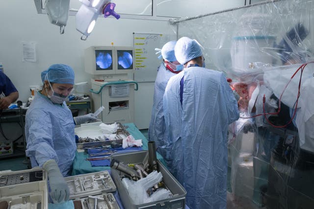 Research has found high levels of microplastics in operating theatres (Alamy/PA)