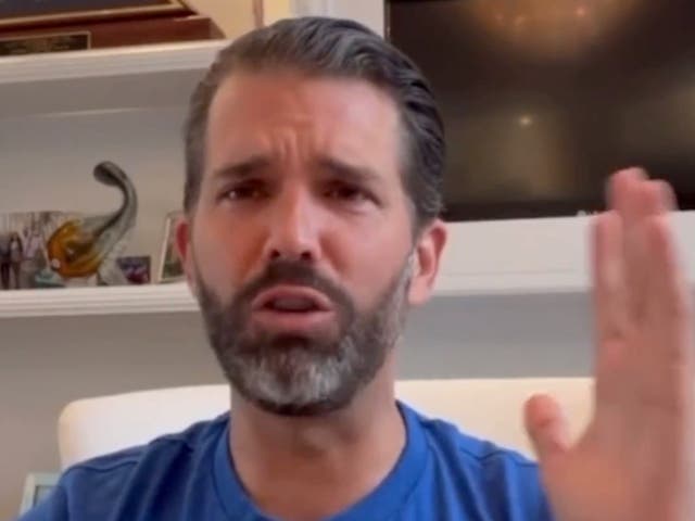 <p>Donald Trump Jr has been ridiculed after falling for a parody account</p>