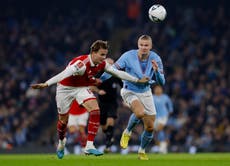 Man City vs Arsenal LIVE score: Latest updates from FA Cup clash as Leandro Trossard starts