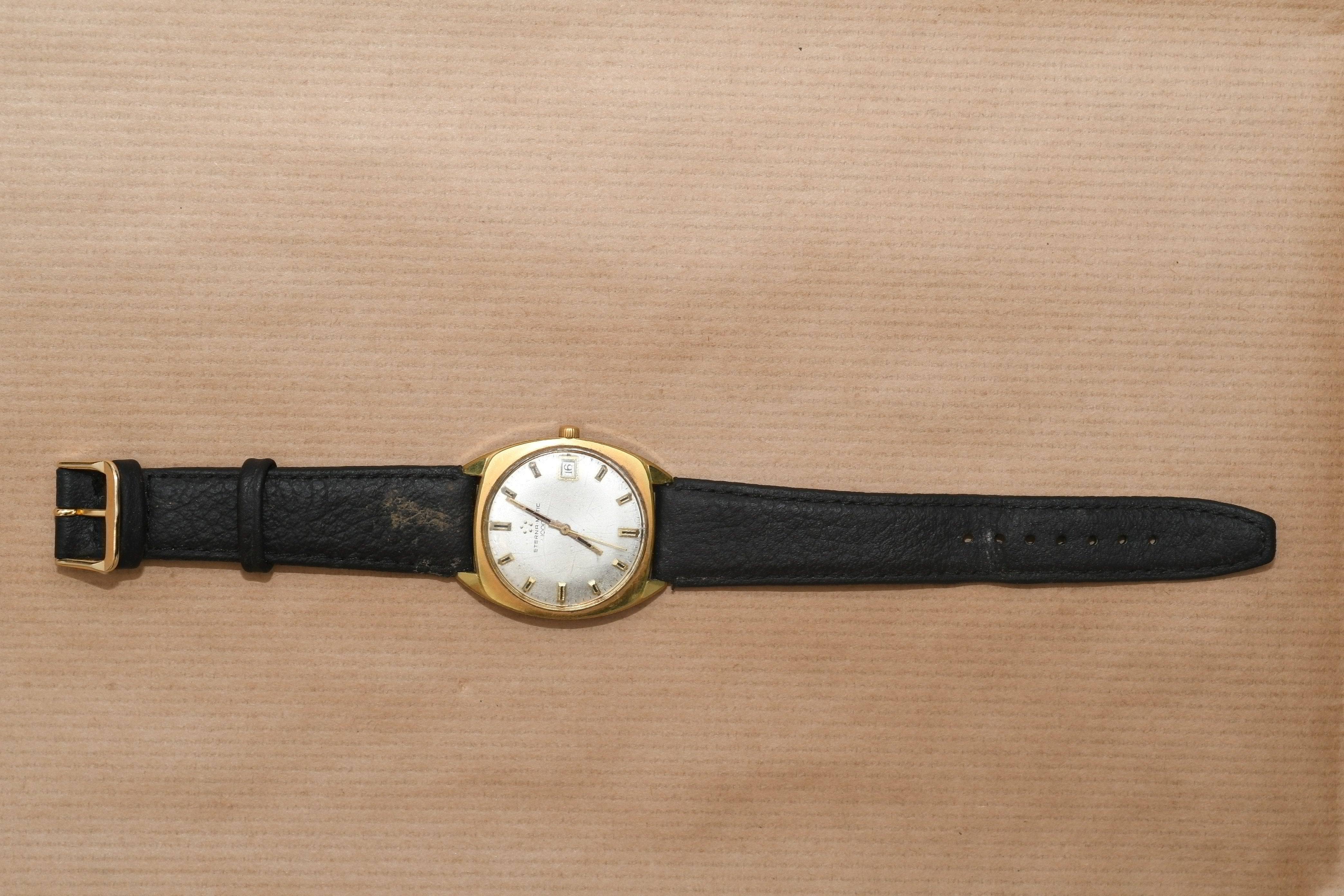 Officers also recovered a gold metal Eterna Matic 1000 wristwatch