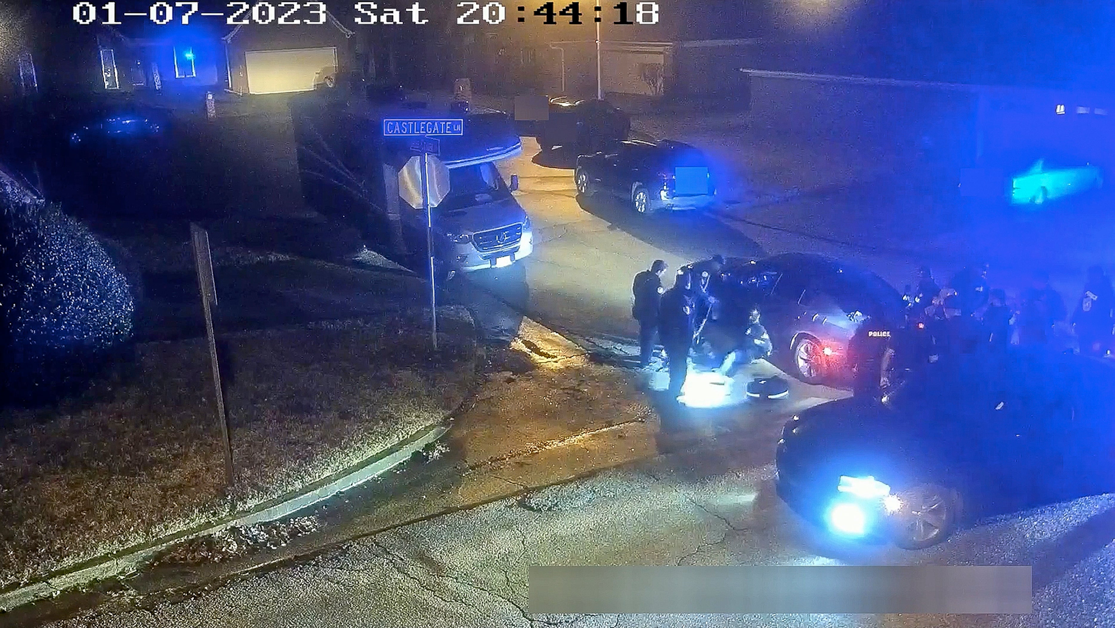 Pole camera footage shows the officers beating Tyre Nichols