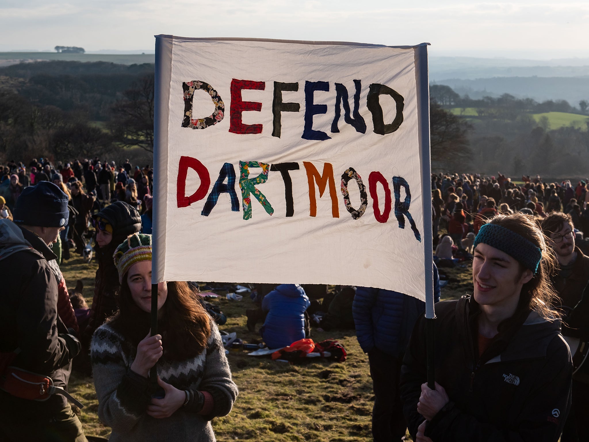 Around 2,000 to 3,000 locals and campaigners were reported to have taken part in the protest after January’s ruling