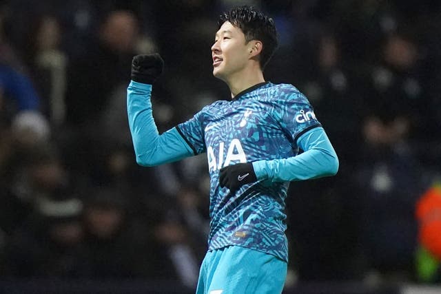 Son Heung-min led Tottenham into the fifth round of the FA Cup (Tim Goode/PA)