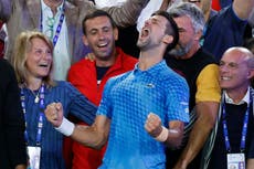 Novak Djokovic describes emotion at record-equalling 22nd grand slam