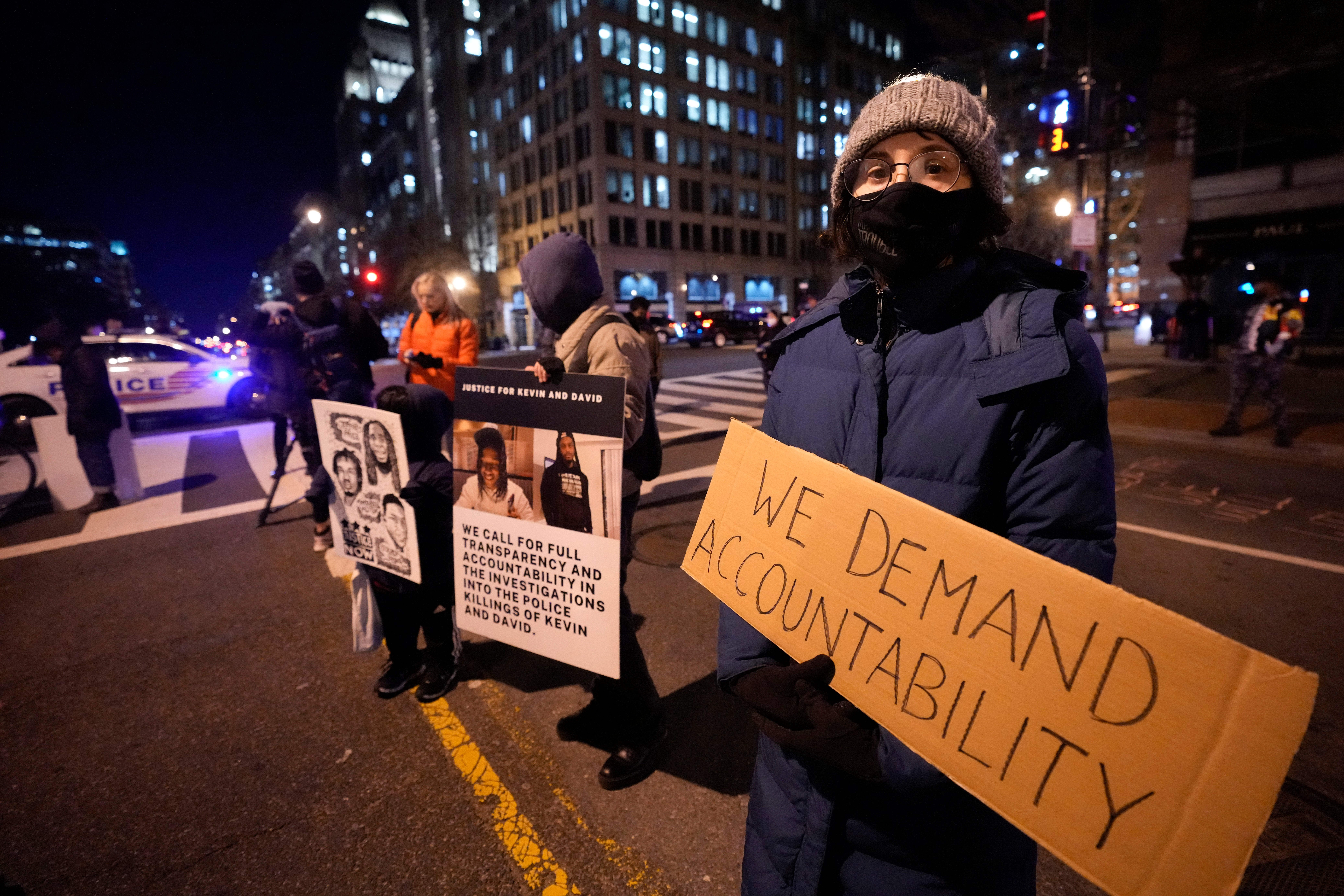 Demonstrators protest on Friday in Washington