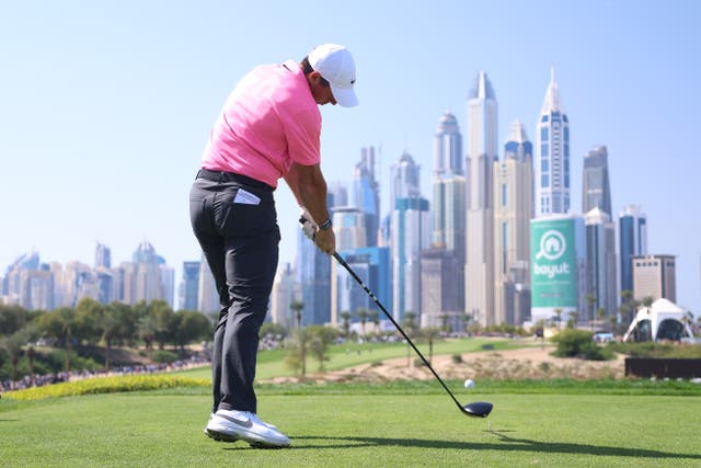 <p>Rory McIlroy is in control of the Hero Dubai Desert Classic </p>