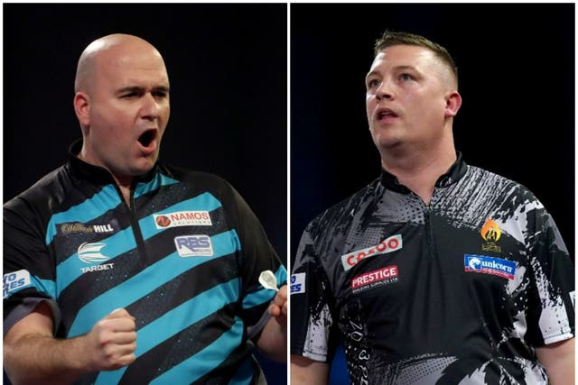 Rob Cross and Chris Dobey are in the Masters final at Milton Keynes (PA)