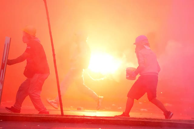 PERÚ-PROTESTAS-GASES LACRIMÓGENOS