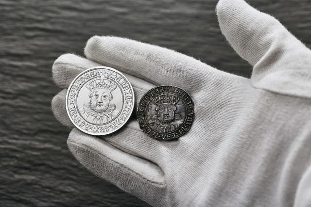 New Henry VIII Royal Mint coins feature a remastered portrait of the Tudor king (Royal Mint/PA)