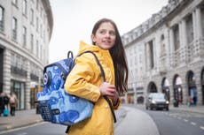 Girl inspired by asthmatic mother to create air filter backpack wins competition