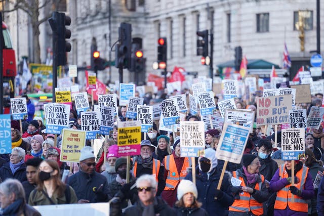 Wednesday will see mass strikes across the country (James Manning/PA)