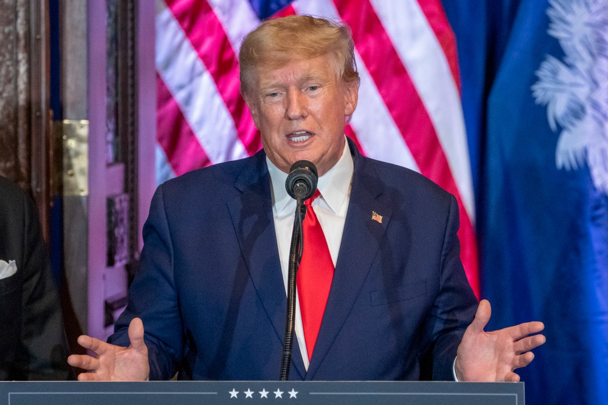 Trump news – live: Ex-president kicks off 2024 campaign with attacks on trans rights and ‘radical racists’