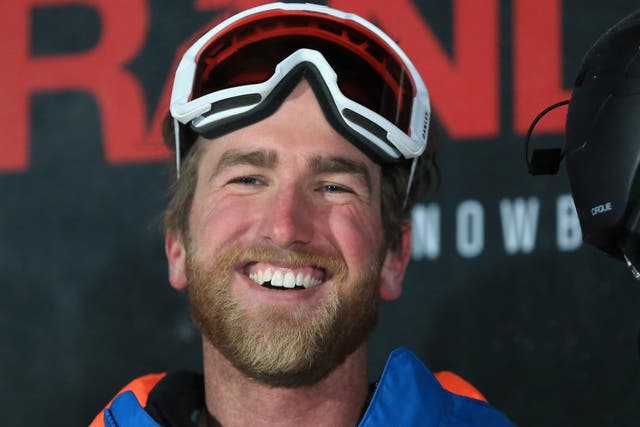<p>Kyle Smaine looks on from the podium after finishing in first place in the final round of the FIS Freeski World Cup 2018  Men's Ski Halfpipe during the Toyota U.S. Grand Prix on January 19, 2018 in Mammoth, California</p>