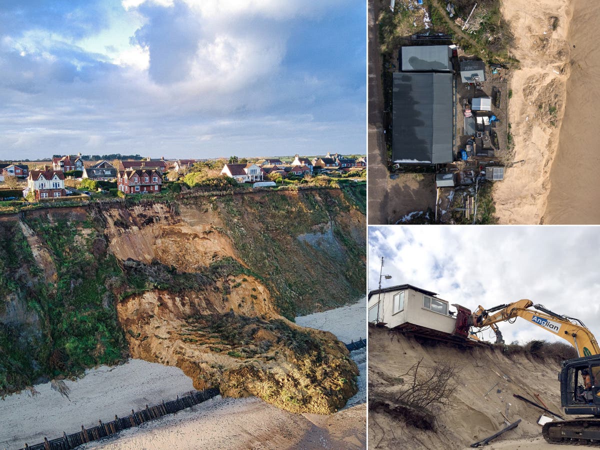 Homes are being lost to the sea in England. A map has revealed the villages that could be next