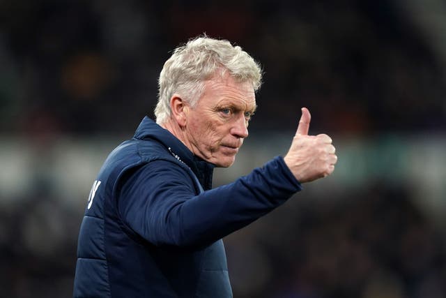 David Moyes saw his West Ham side beat Derby in the FA Cup (Mike Egerton/PA).