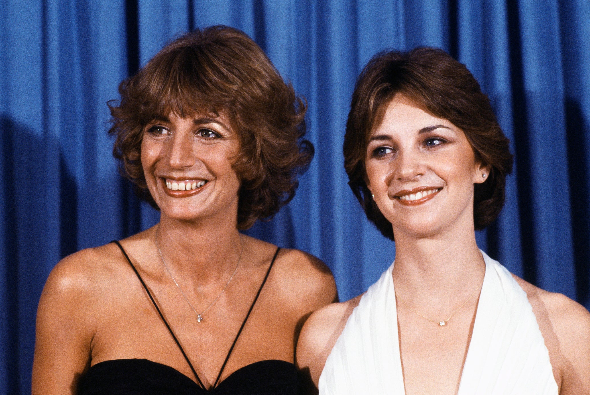 Penny Marshall, left, and Cindy Williams pictured in 1979.