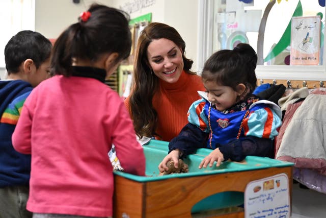 Kate has launched the Shaping Us campaign, focusing on early years development (Justin Tallis/PA)