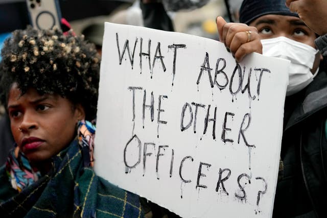 <p>Protesters march Saturday, Jan. 28, 2023, in Memphis, Tenn., over the death of Tyre Nichols, who died after being beaten by Memphis police during a traffic stop</p>