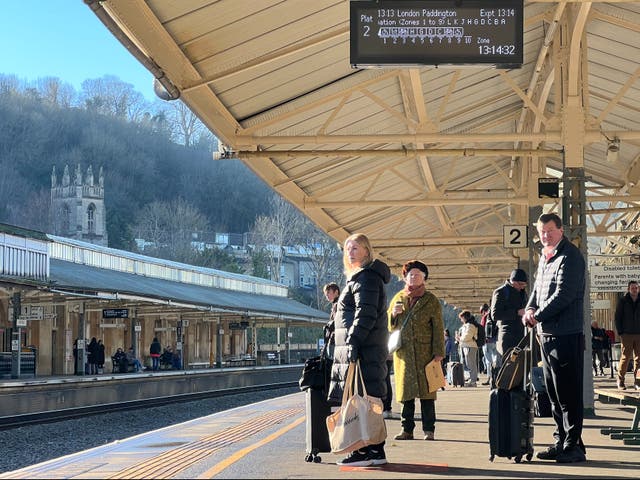 <p>Waiting game: Bath Spa station will see many train cancellations on Sunday, 15 December</p>