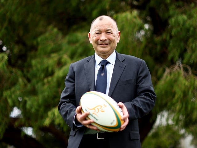 <p>Eddie Jones made a return to his old school after arriving to start work as Australia head coach </p>